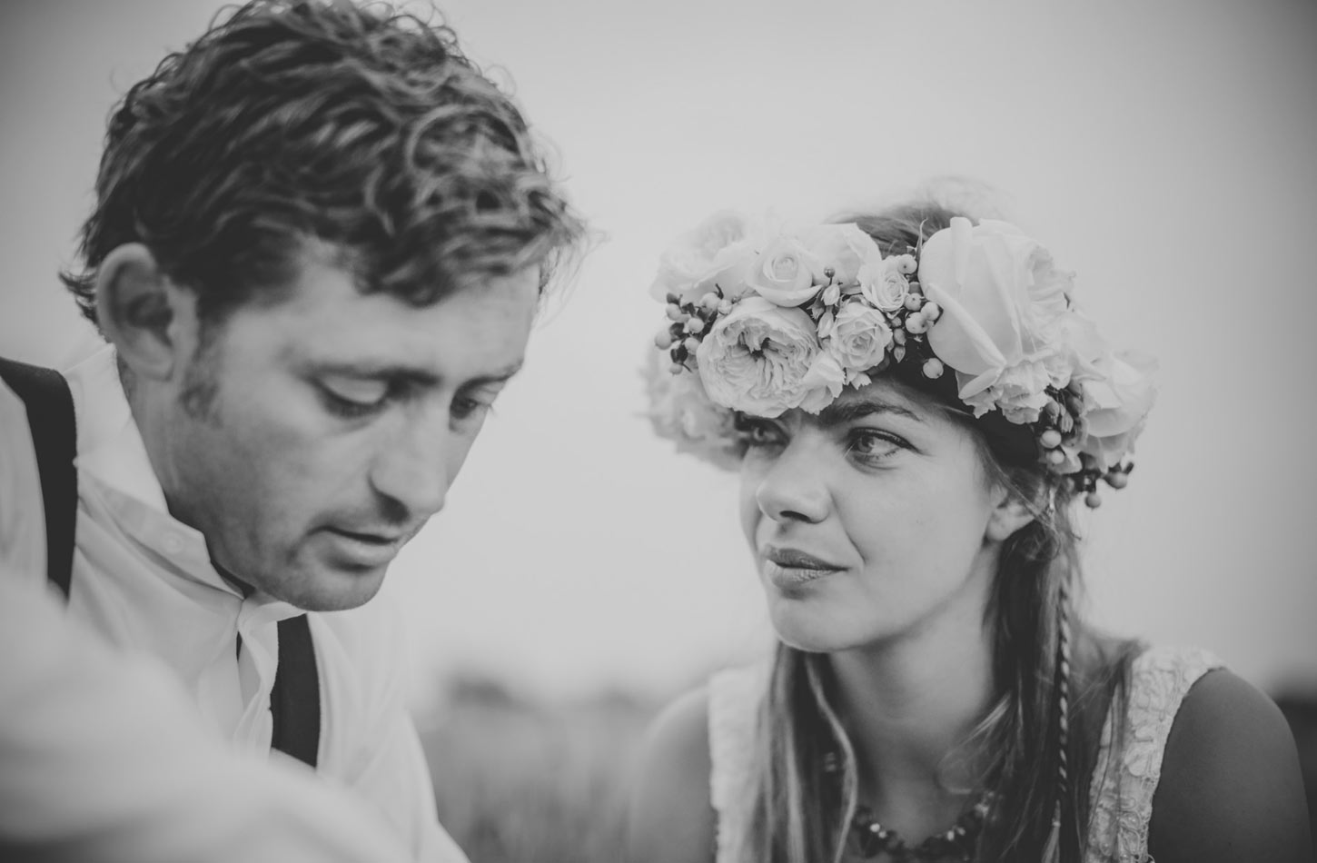black and white image of Bride and Groom by Tori Hancock Photography